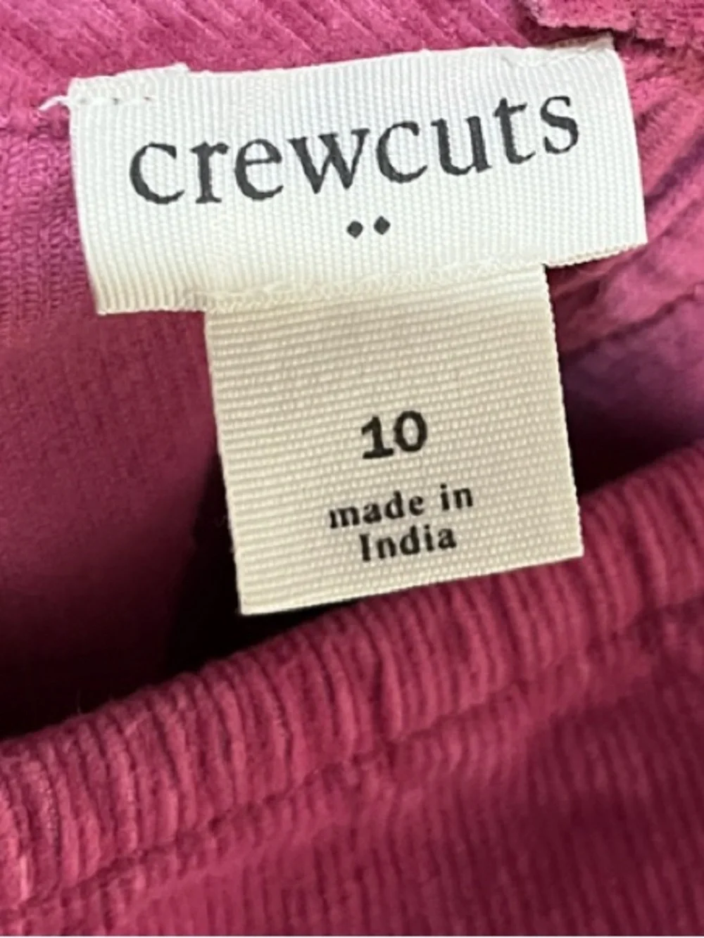Crewcuts Raspberry Pink Corduroy Tank Dress Youth Girls Sz 10 Casual Boho Chic